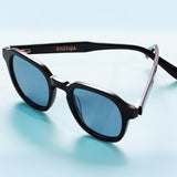 Evoke Sunglasses | Black Frames & Blue Lenses