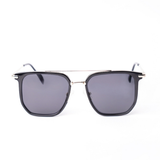 Emir Sunglasses | Black & Gold Frames & Grey Lenses