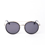 Gaze Sunglasses | Black & Gold Frames & Grey Lenses